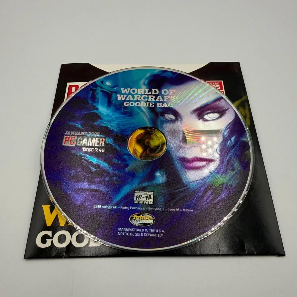 PC Gamer CD Jan 2005 Disc 7.49 World of Warcraft Goodie Bag WoW Art Renders Demo